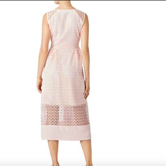 NEW ST by Olcay Gulsen Blush Pink Geometric Lace Dress NWOT - Picture 4 of 13